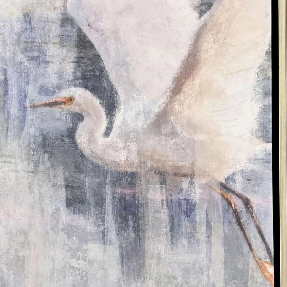 Glacier Heron II Silver Floater Frame Wall Art Homeroots Home Decor