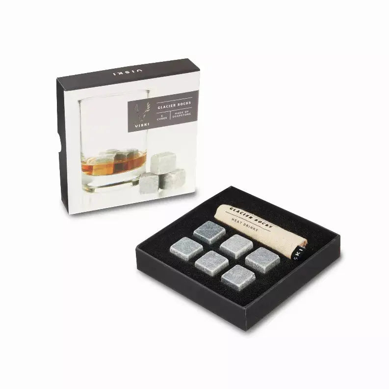 Glacier Rocks Soapstone Cubes By Viski True Brands