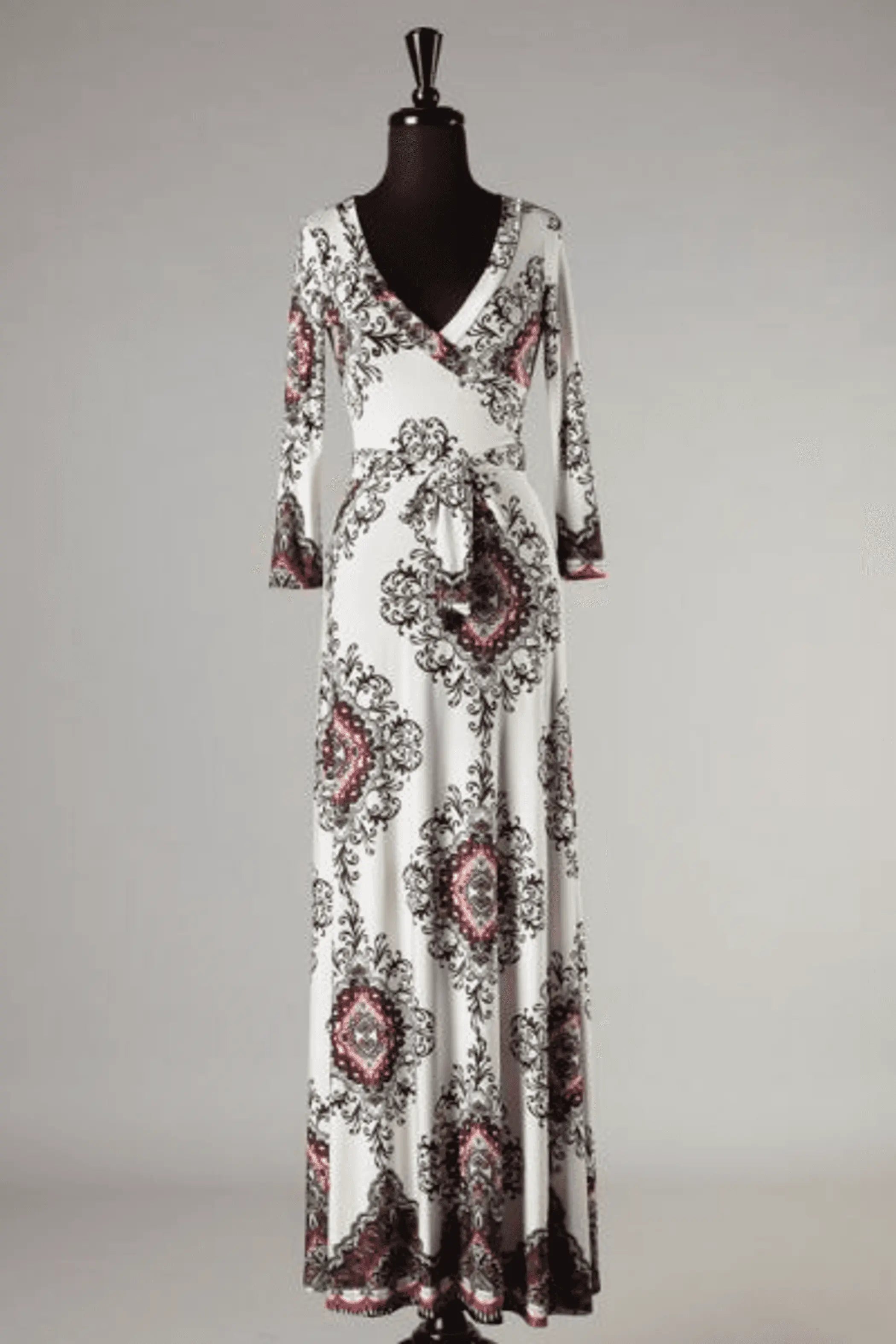 Gladys Surplus Maxi Dress Ivory SurelyMine