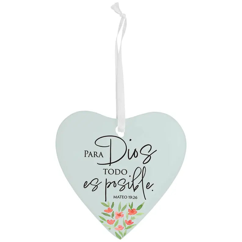 Glass Ornament Para Dios Todo Es Posible Dicksons Inc
