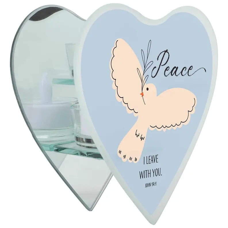 Glass Wall Tealight Peace I Leave With Dicksons Inc