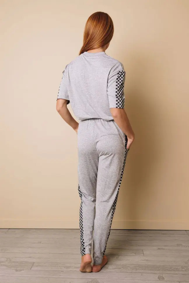 Glinda Short Sleeve Top and Elastic Waist Pants Set Stay Warm in Style