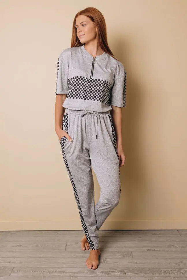 Glinda Short Sleeve Top and Elastic Waist Pants Set Stay Warm in Style
