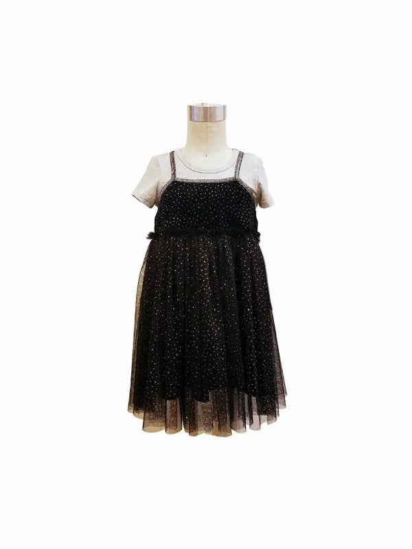 Glitter Velvet 2 Piece Set Dress Little Mass
