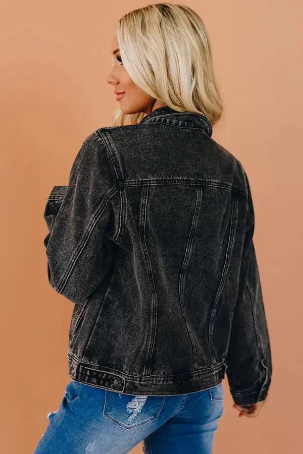 Go Your Own Way Denim Jacket Stay Warm in Style