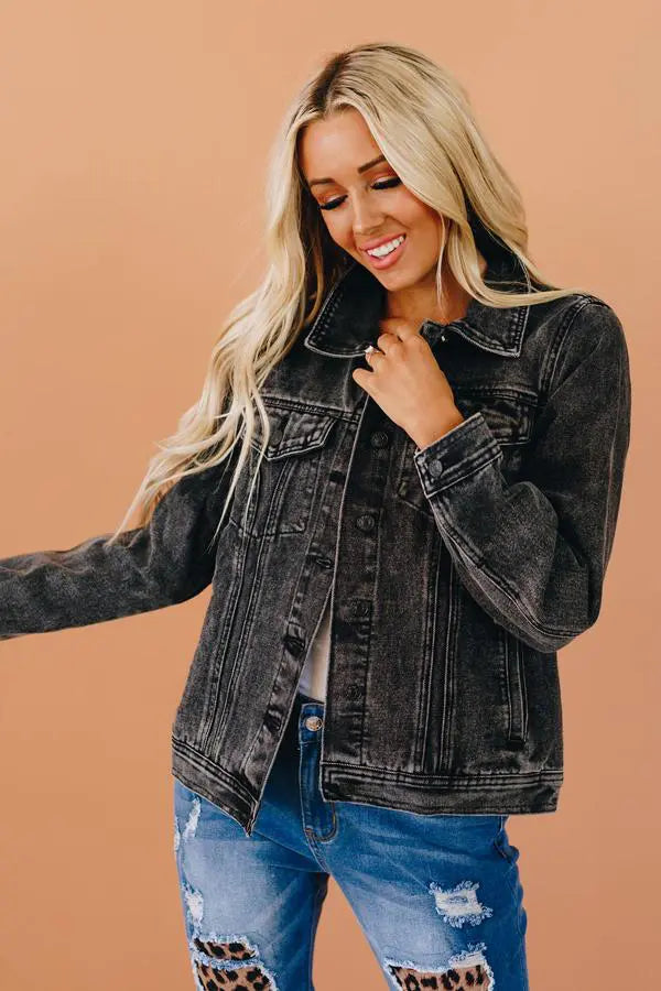 Go Your Own Way Denim Jacket Stay Warm in Style