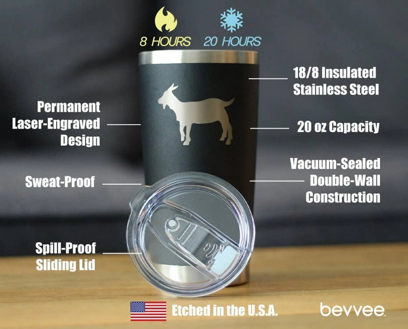Goat Insulated Travel Tumbler - Farmhouse Gifts Bevvee