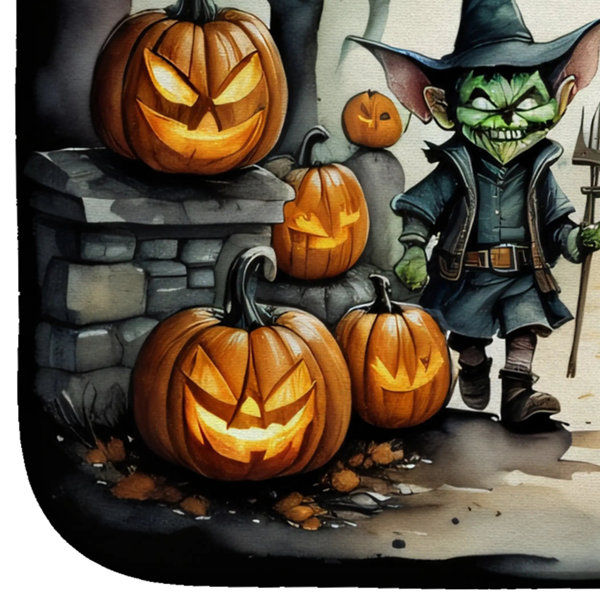 Goblins Spooky Halloween Dish Drying Mat Caroline's Treasures