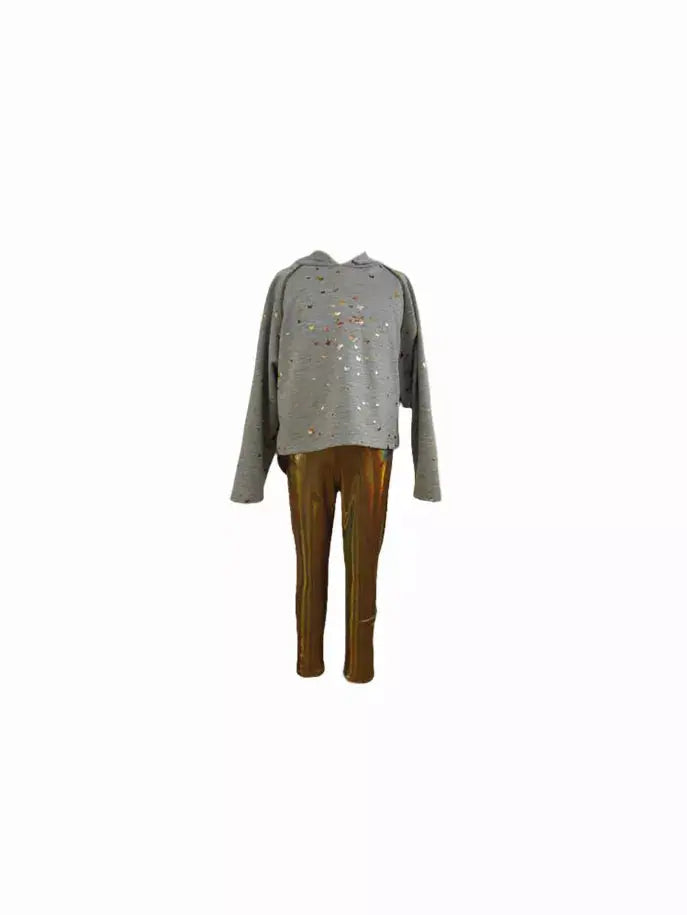Gold Butterflies Hooded Top Little Mass