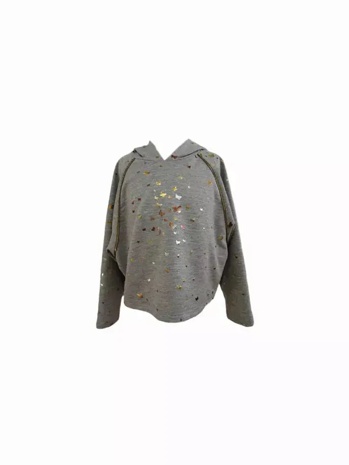Gold Butterflies Hooded Top Little Mass