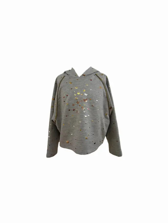 Gold Butterflies Hooded Top Little Mass