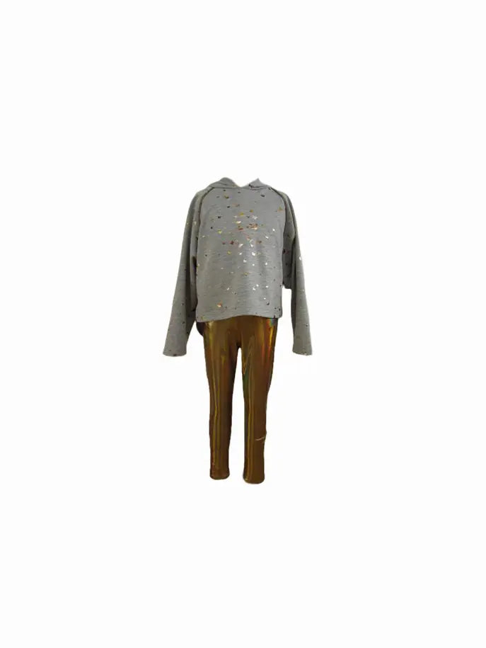 Gold Butterflies Hooded Top Little Mass