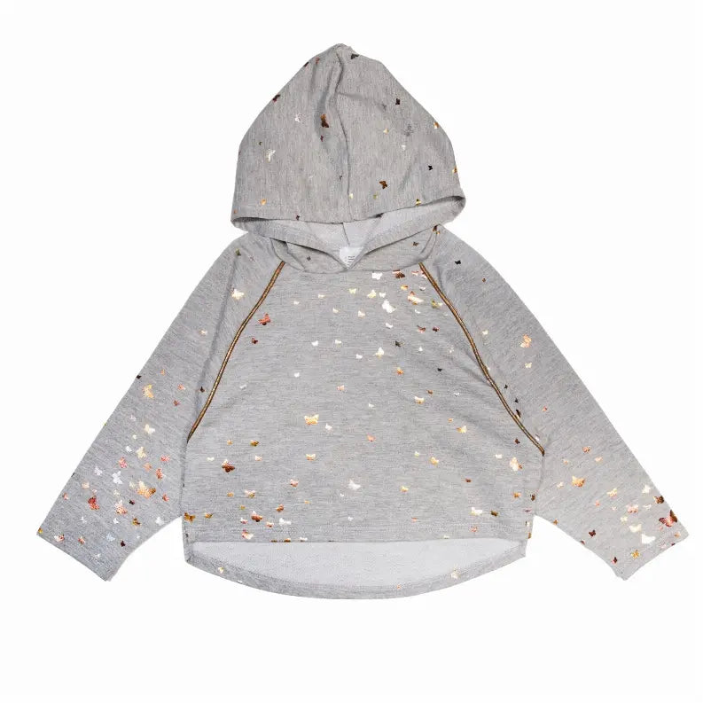 Gold Butterflies Hooded Top Little Mass