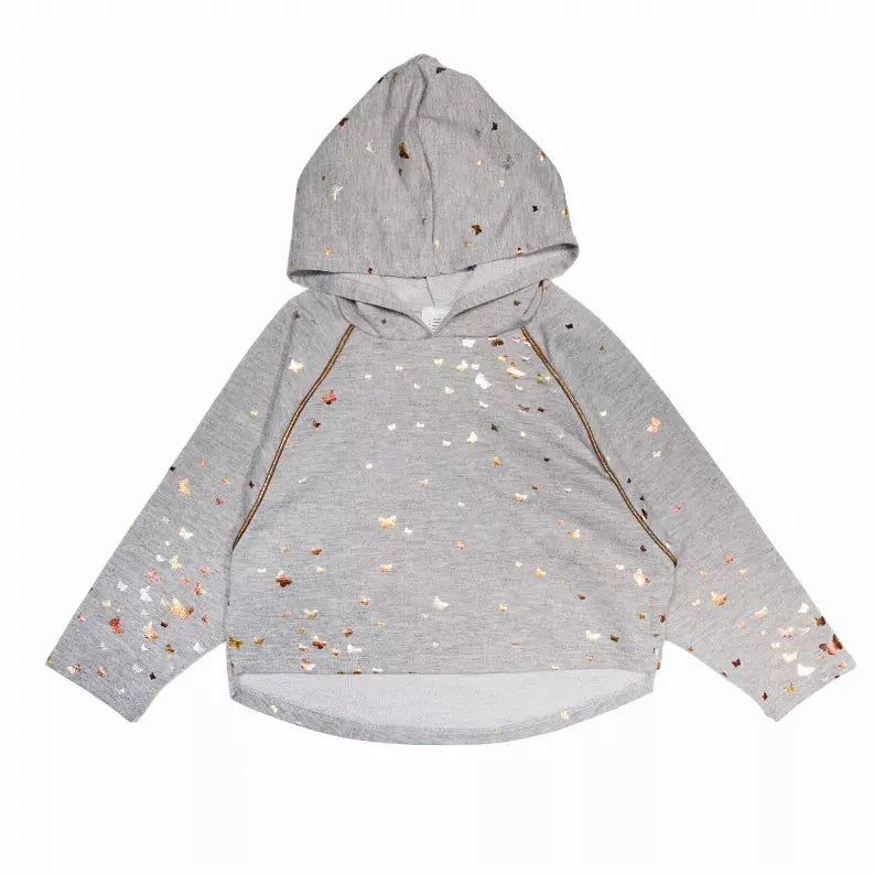 Gold Butterflies Hooded Top Little Mass