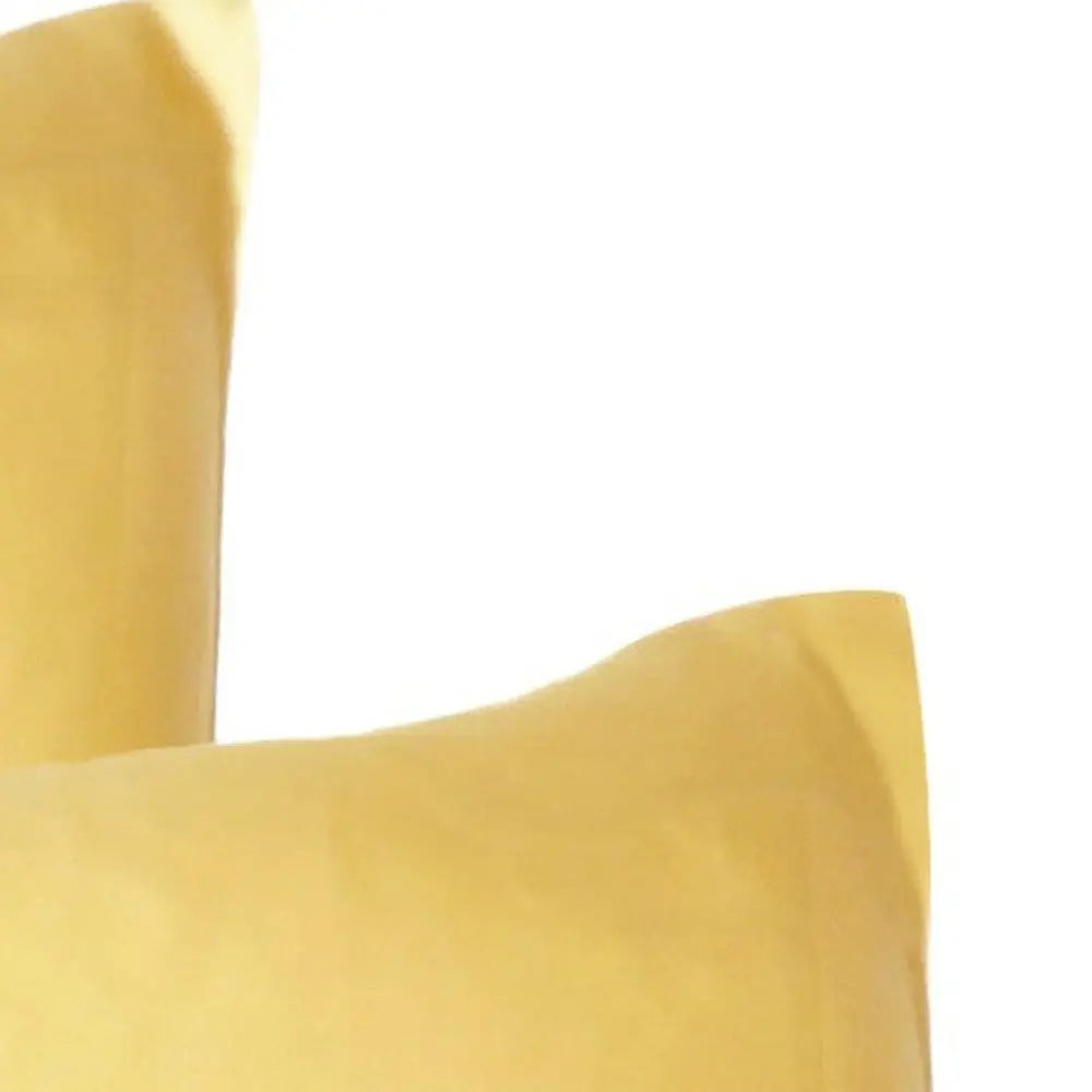 Gold Dreamy Set Of 2 Silky Satin Standard Pillowcases Homeroots Bed & Bath