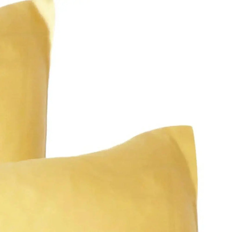 Gold Dreamy Set Of 2 Silky Satin Standard Pillowcases Homeroots Bed & Bath