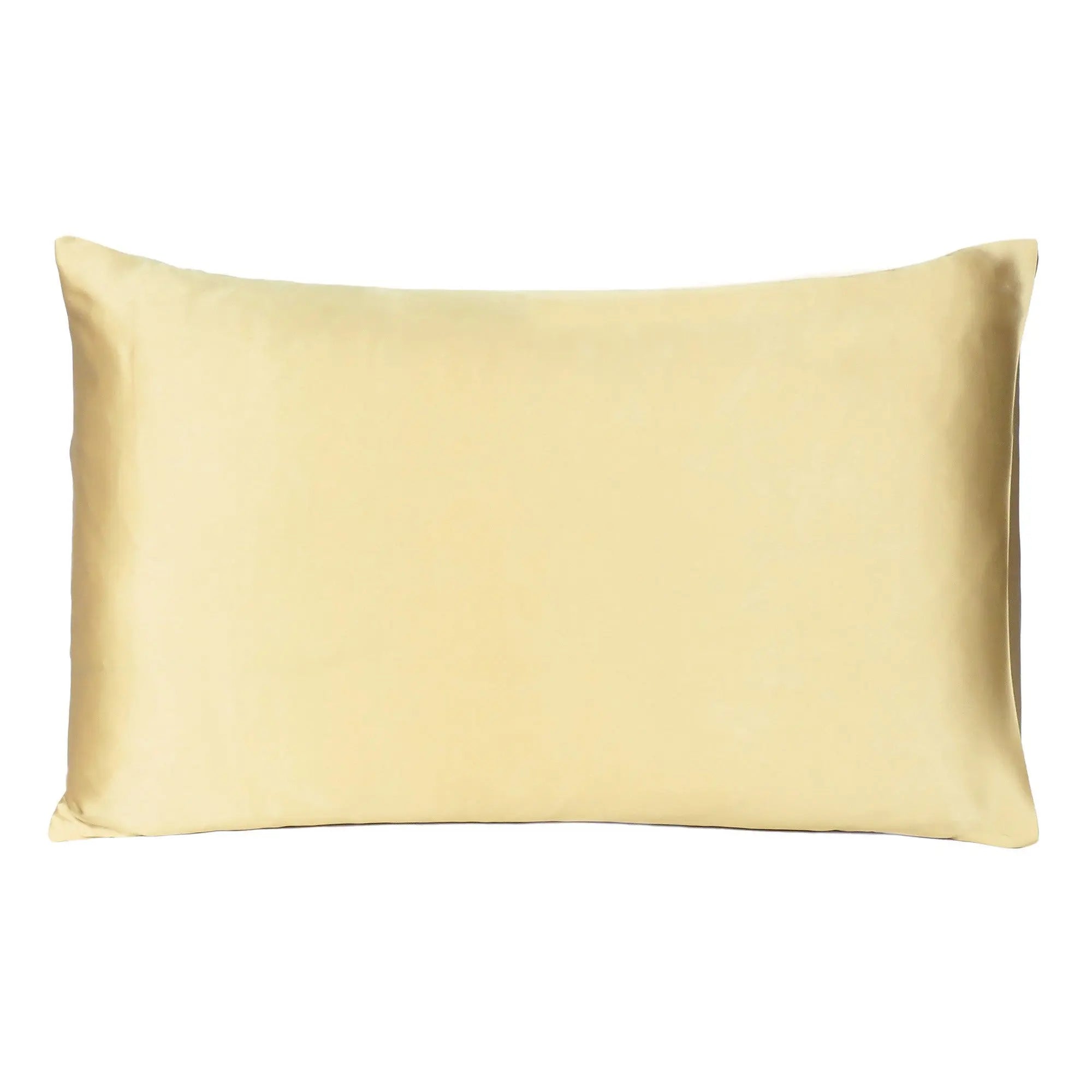 Gold Dreamy Set Of 2 Silky Satin Standard Pillowcases Homeroots Bed & Bath