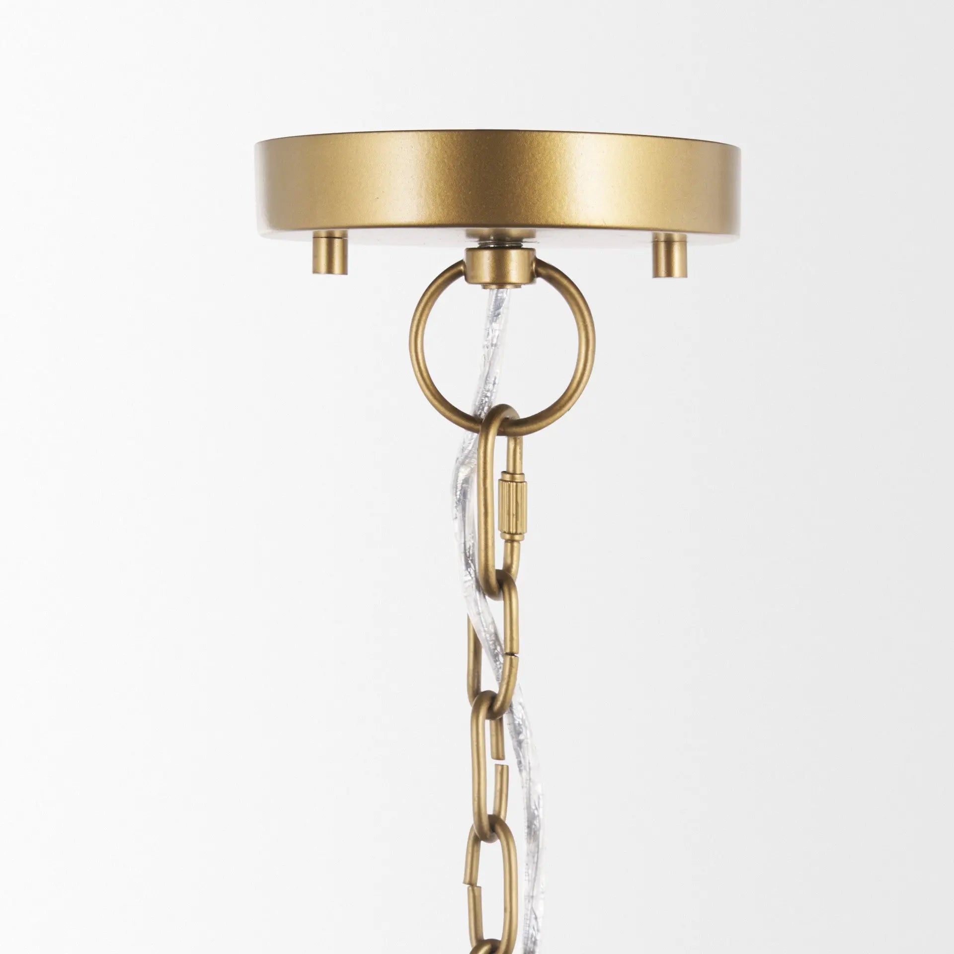 Gold Four Light Rattan Dimmable Chandelier With Gold Shades Homeroots Lighting