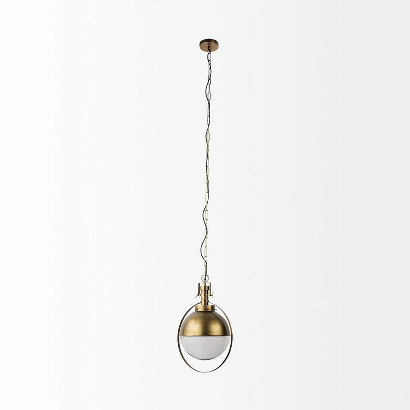 Gold Metal Sphere Pendant Hanging Light Homeroots Lighting