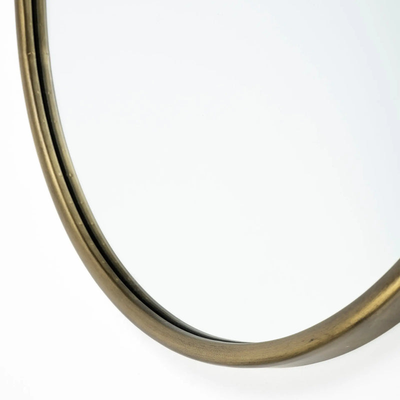 Gold Oval Accent Metal Mirror Homeroots Bed & Bath