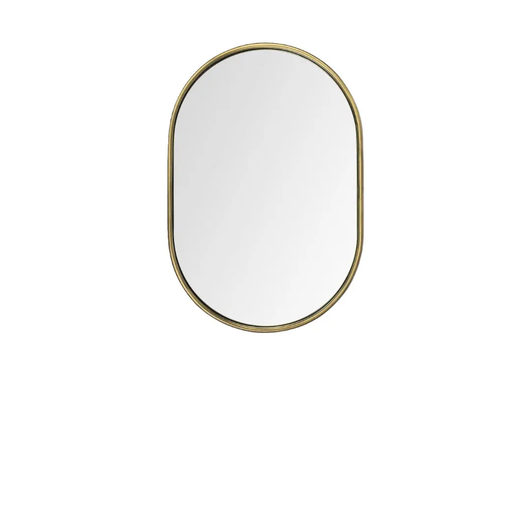 Gold Oval Accent Metal Mirror Homeroots Bed & Bath