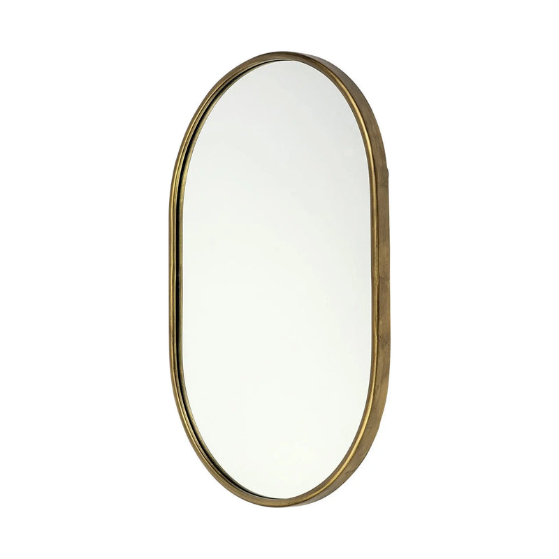 Gold Oval Accent Metal Mirror Homeroots Bed & Bath