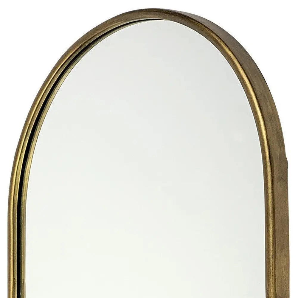 Gold Oval Accent Metal Mirror Homeroots Bed & Bath