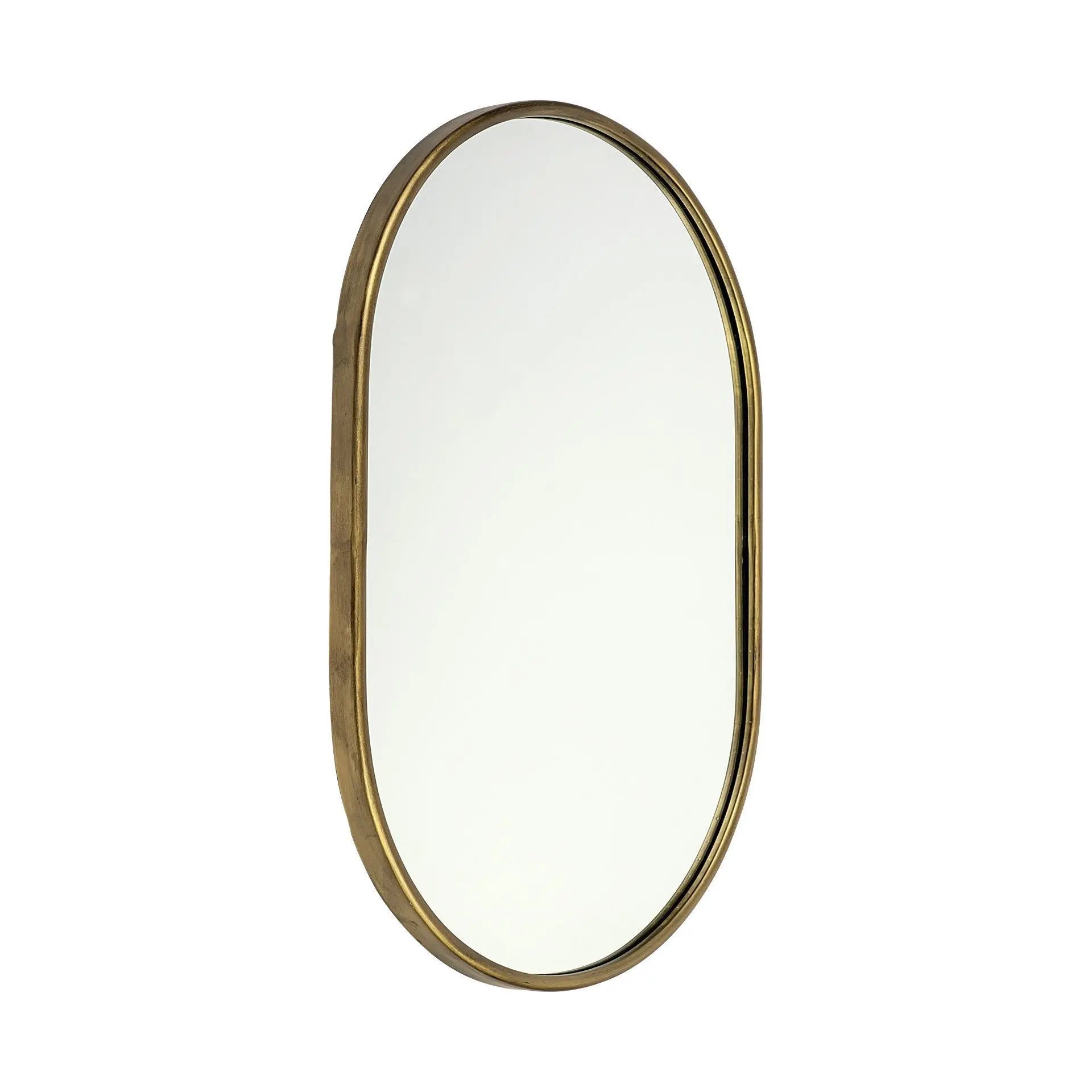 Gold Oval Accent Metal Mirror Homeroots Bed & Bath