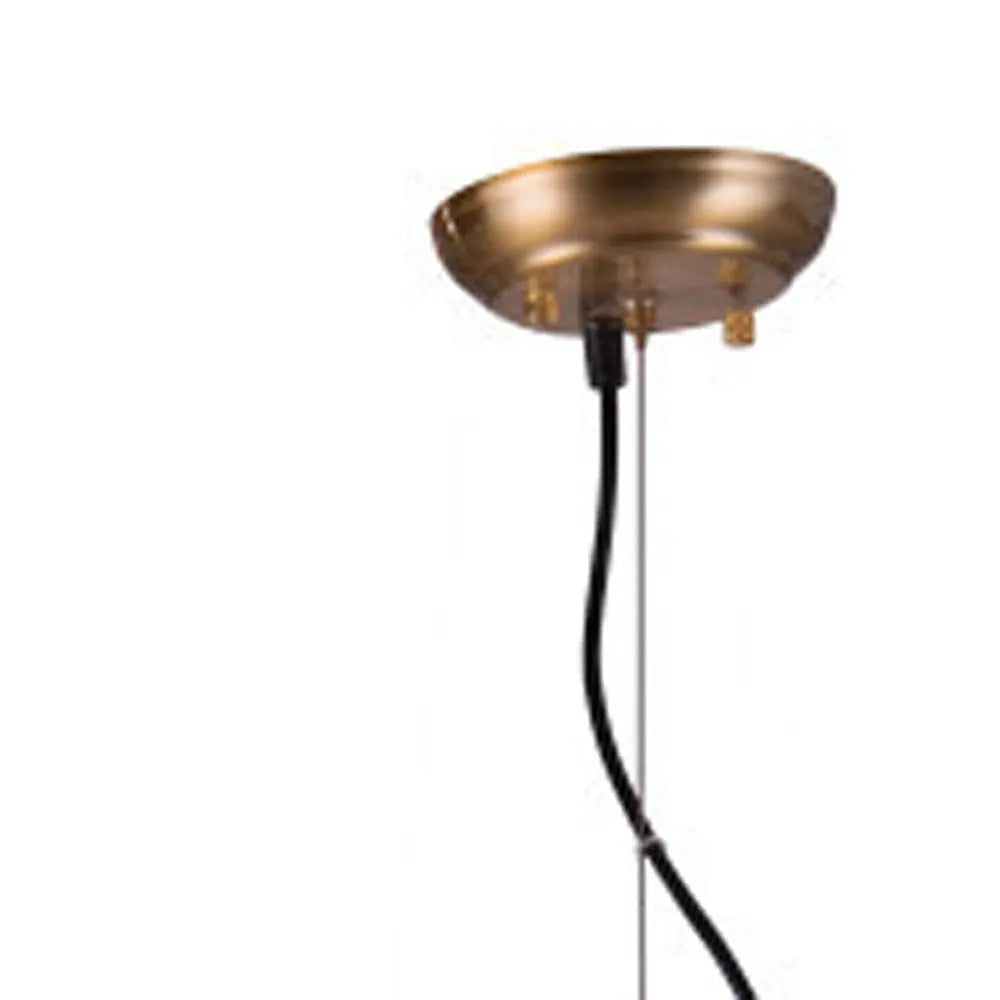 Gold Shaded Four Light Metal Dimmable Ceiling Light With Clear Shades Homeroots Lighting