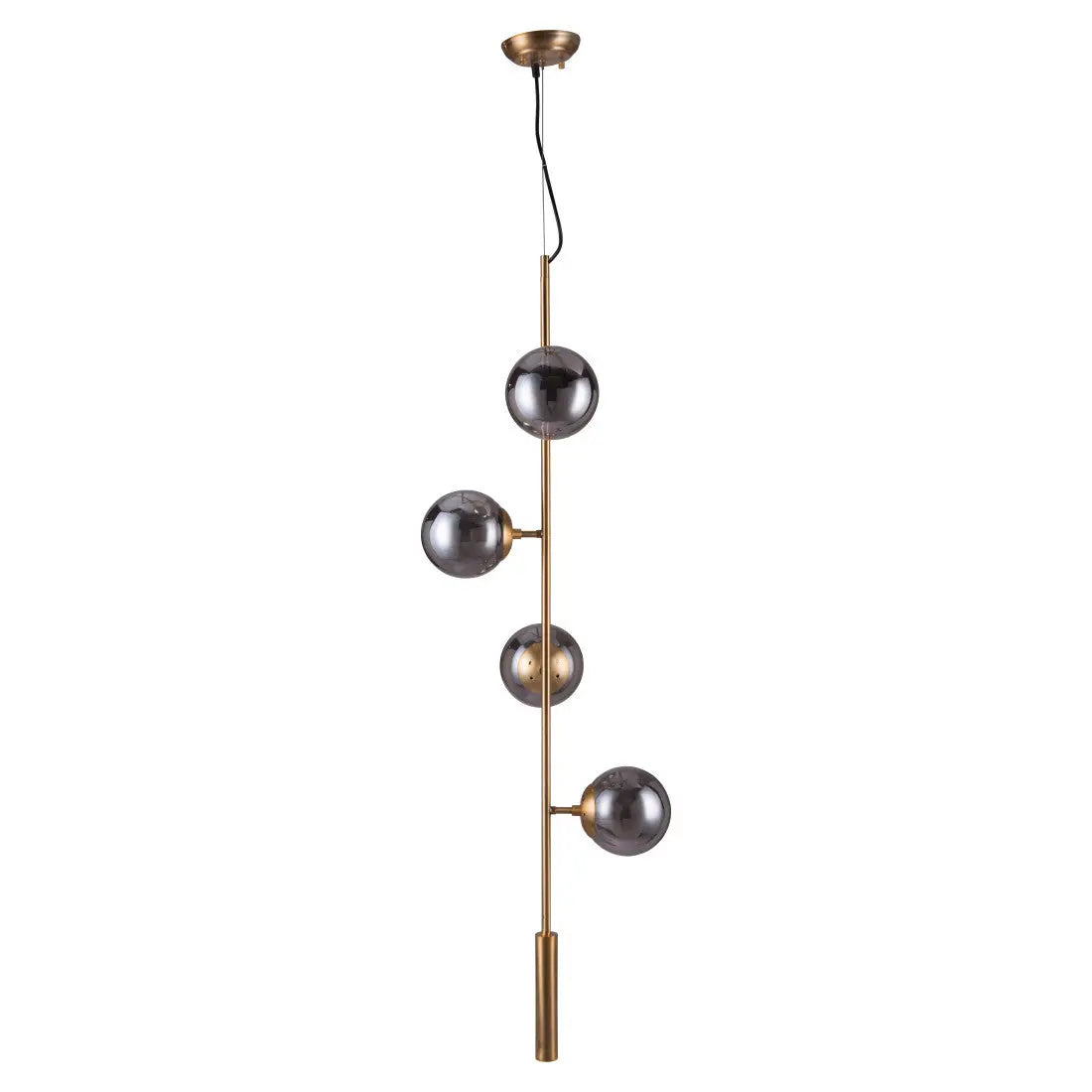 Gold Shaded Four Light Metal Dimmable Ceiling Light With Clear Shades Homeroots Lighting