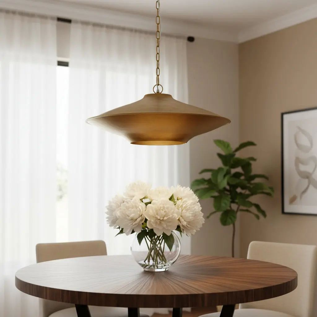 Gold Single Metal Dimmable Ceiling Light With Gold Shades Homeroots Lighting