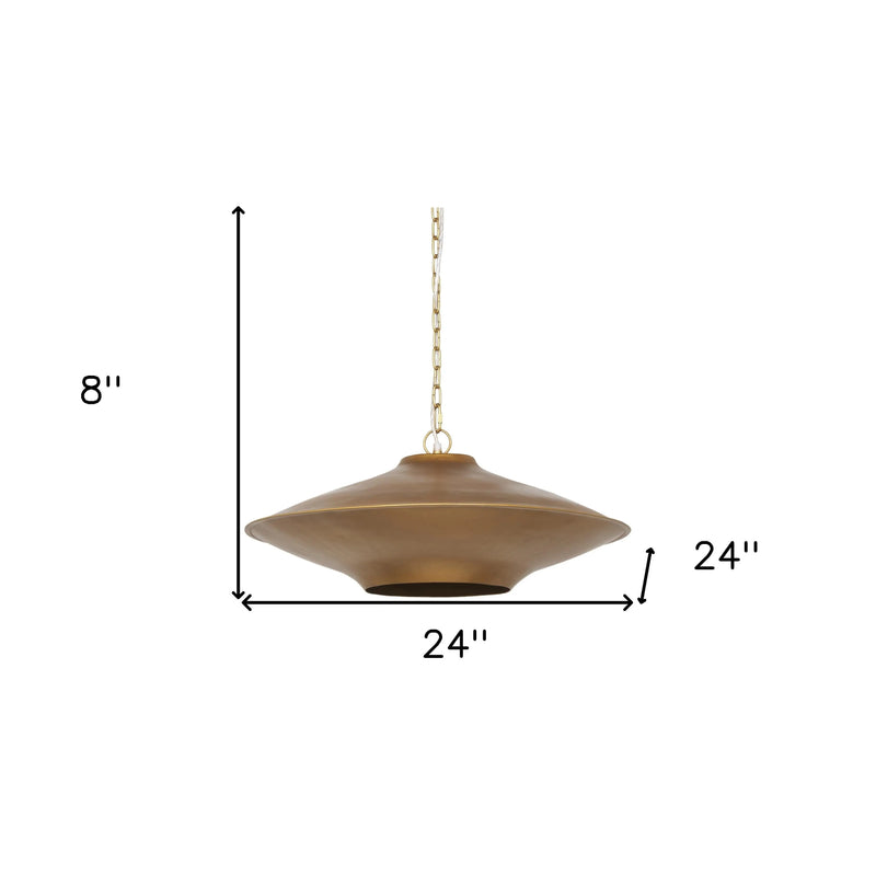 Gold Single Metal Dimmable Ceiling Light With Gold Shades Homeroots Lighting