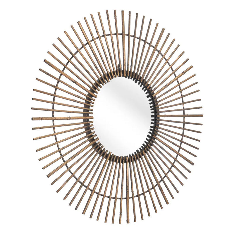 Gold Tribal Round Mirror - GreatEagleInc