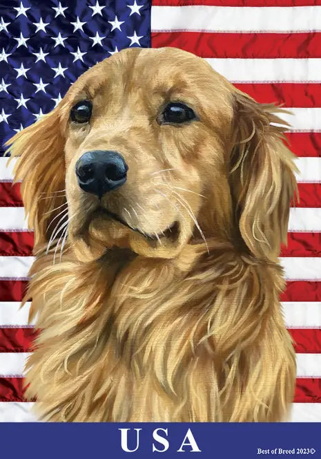 Golden Retriever - Best of Breed All-American II Outdoor Flag Best of Breed