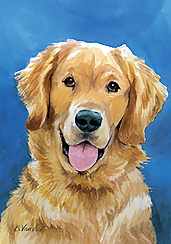 Golden Retriever - Best of Breed Outdoor Portrait Flag Best of Breed