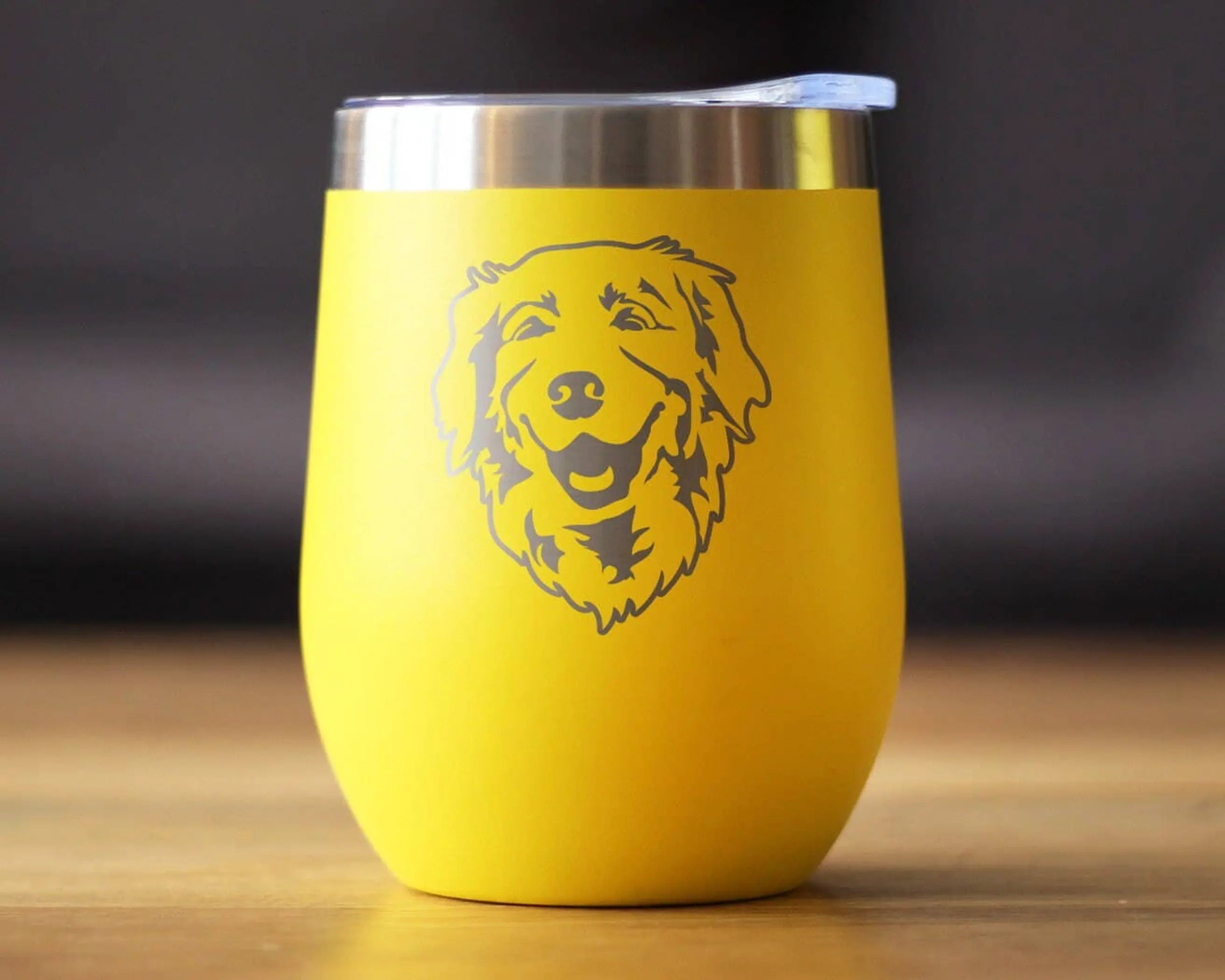 Golden Retriever Insulated Wine Tumbler - Dog Gifts Bevvee