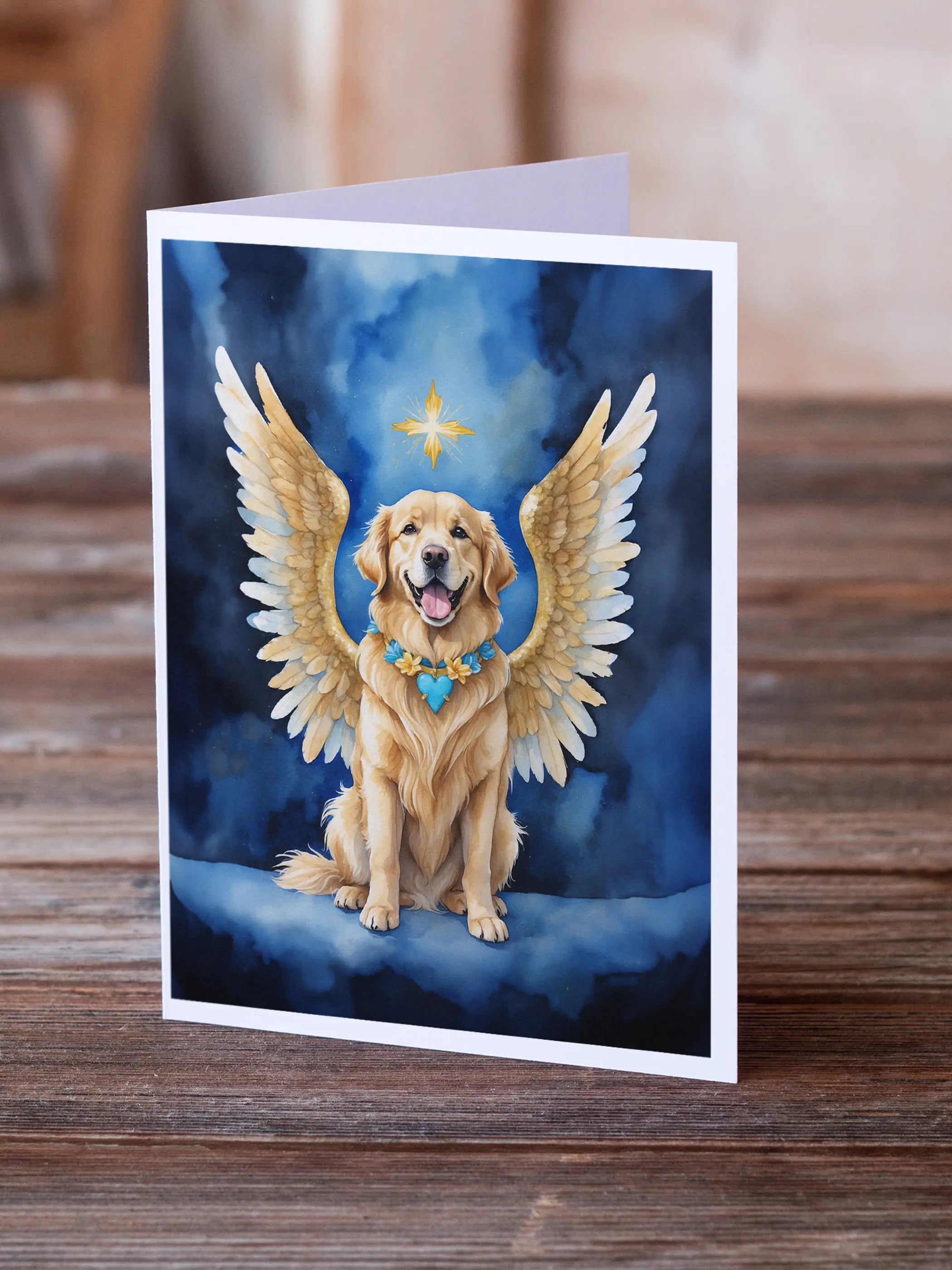 Golden Retriever My Angel Greeting Cards Pack of 8 Caroline's Treasures