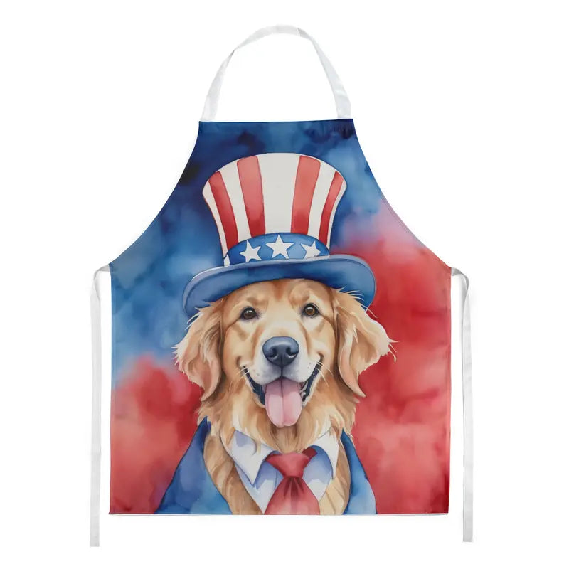 Golden Retriever Patriotic American Apron Caroline's Treasures