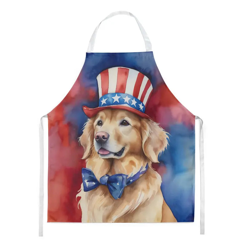 Golden Retriever Patriotic American Apron Caroline's Treasures