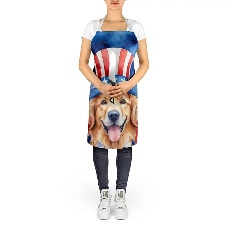 Golden Retriever Patriotic American Apron Caroline's Treasures