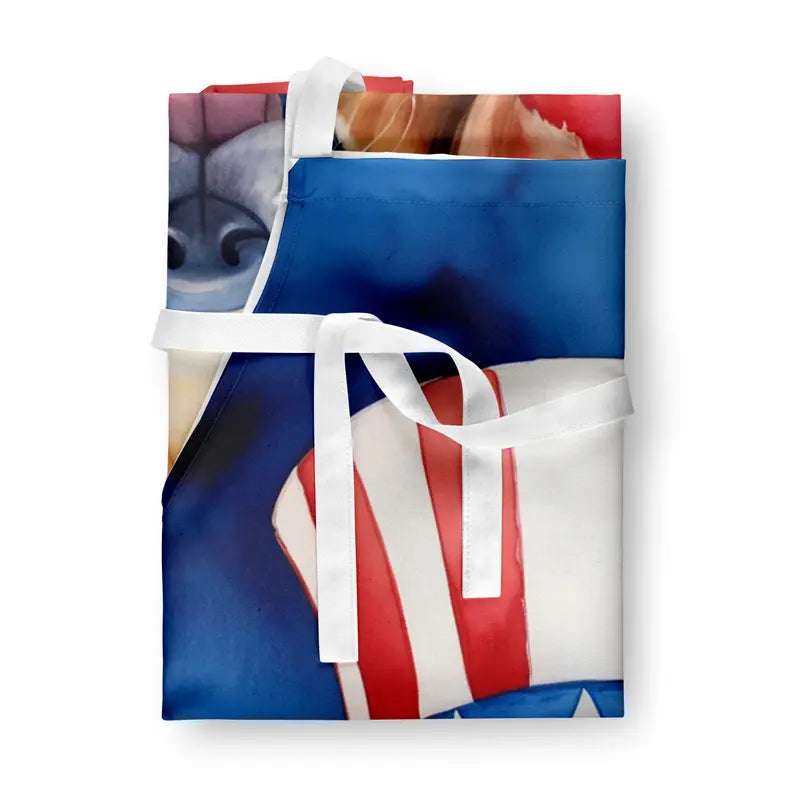 Golden Retriever Patriotic American Apron Caroline's Treasures
