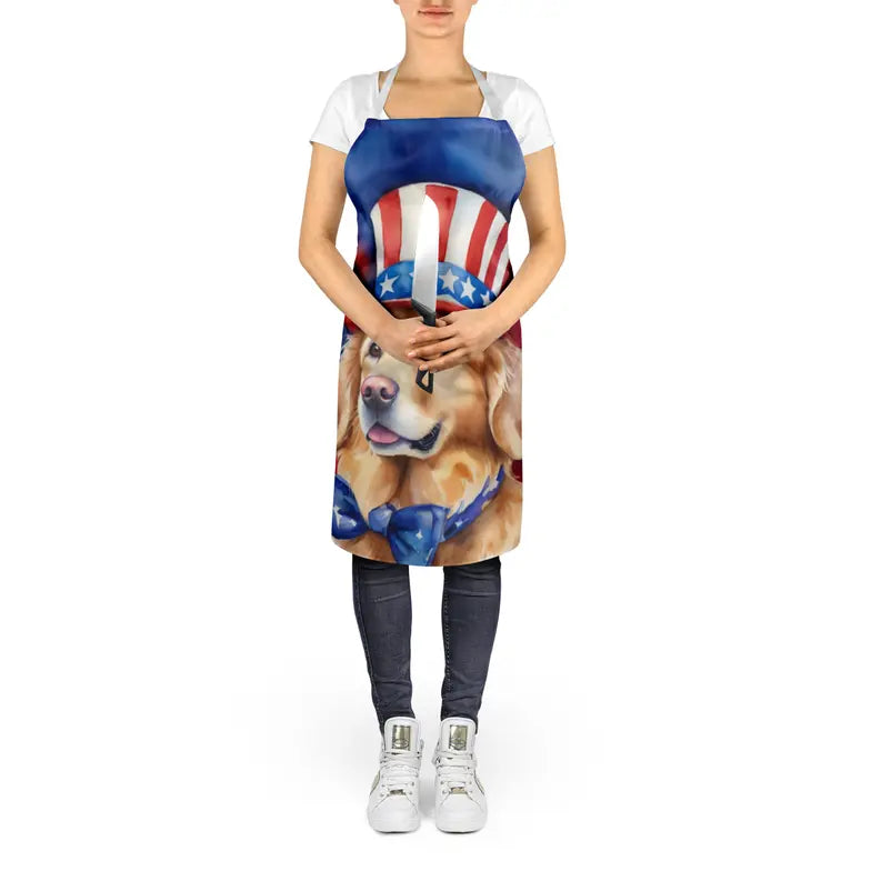 Golden Retriever Patriotic American Apron Caroline's Treasures