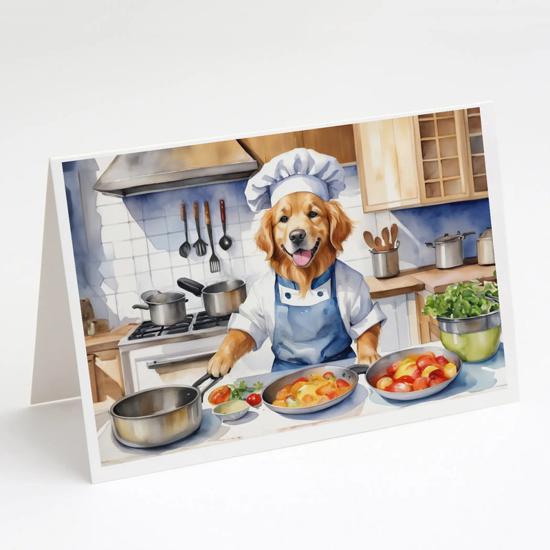 Golden Retriever The Chef Greeting Cards Pack of 8 Caroline's Treasures