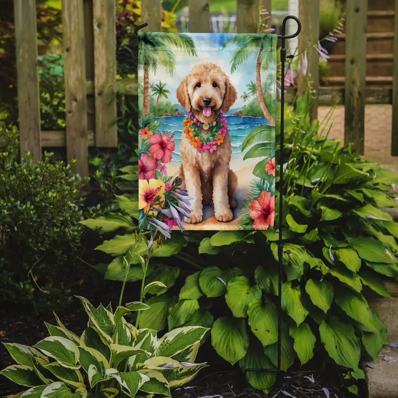 Goldendoodle Luau Garden Flag Caroline's Treasures