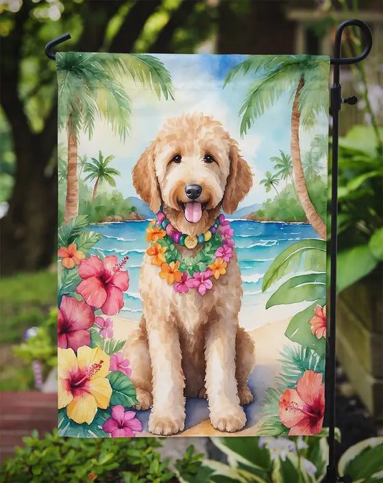 Goldendoodle Luau Garden Flag Caroline's Treasures