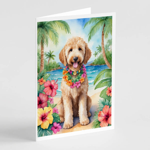 Goldendoodle Luau Greeting Cards Pack of 8 Caroline's Treasures
