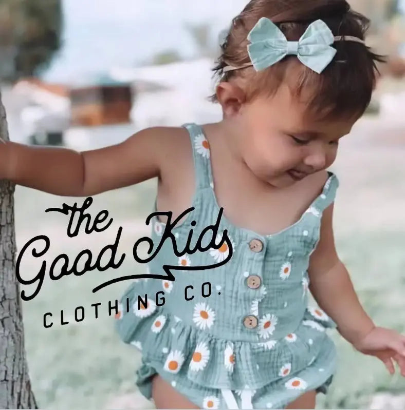 Good Kids daisy 2 Piece linen set The Good Kids Clothing Company Pawsome Pets