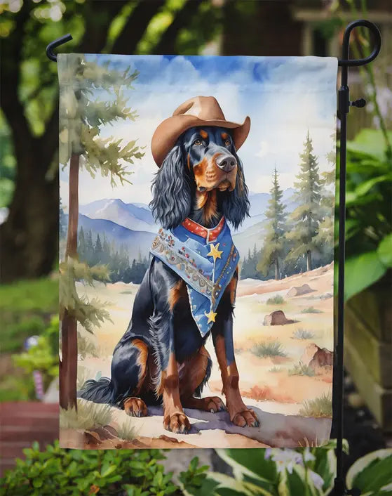 Gordon Setter Cowboy Welcome Garden Flag Caroline's Treasures