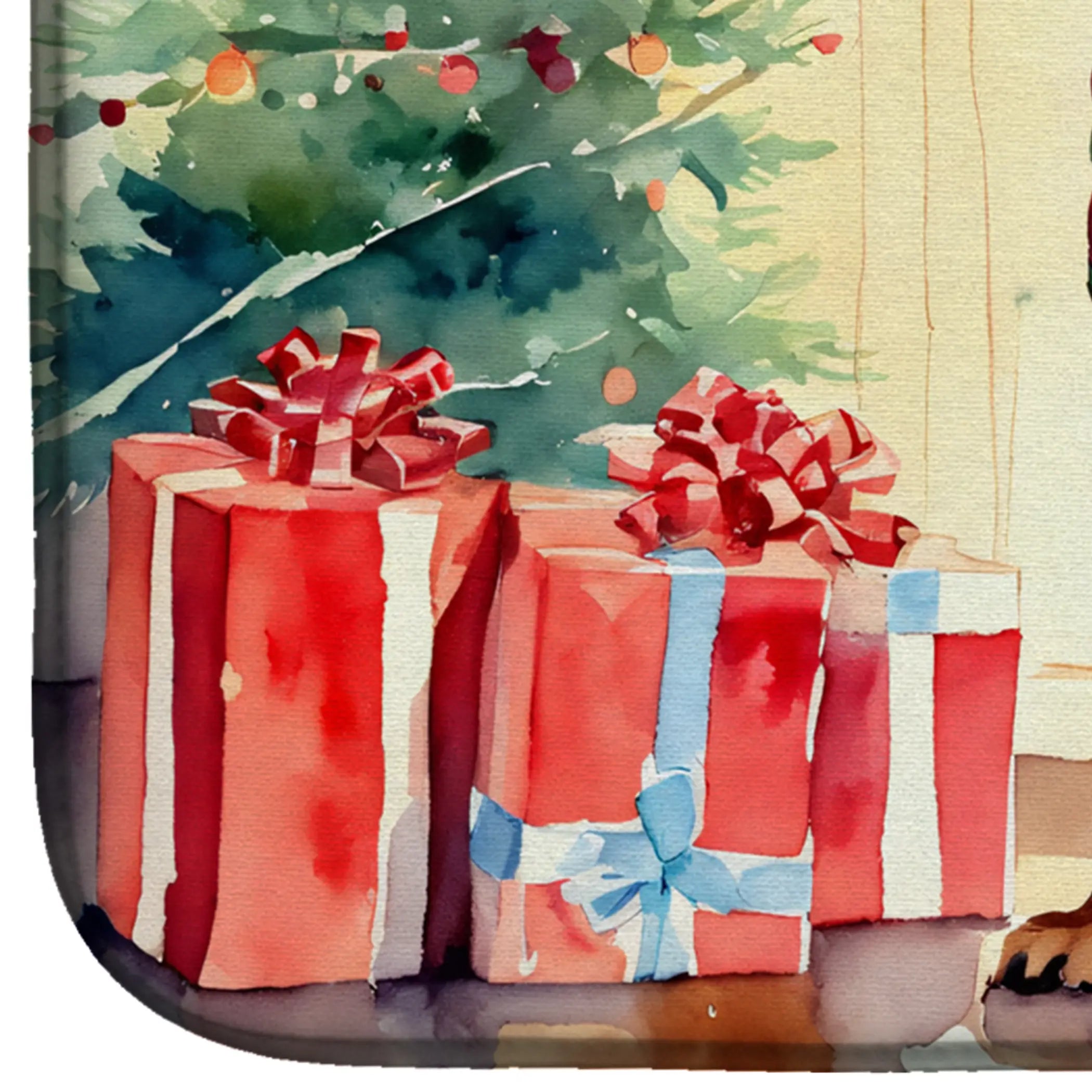 Gordon Setter Cozy Christmas Dish Drying Mat Caroline's Treasures