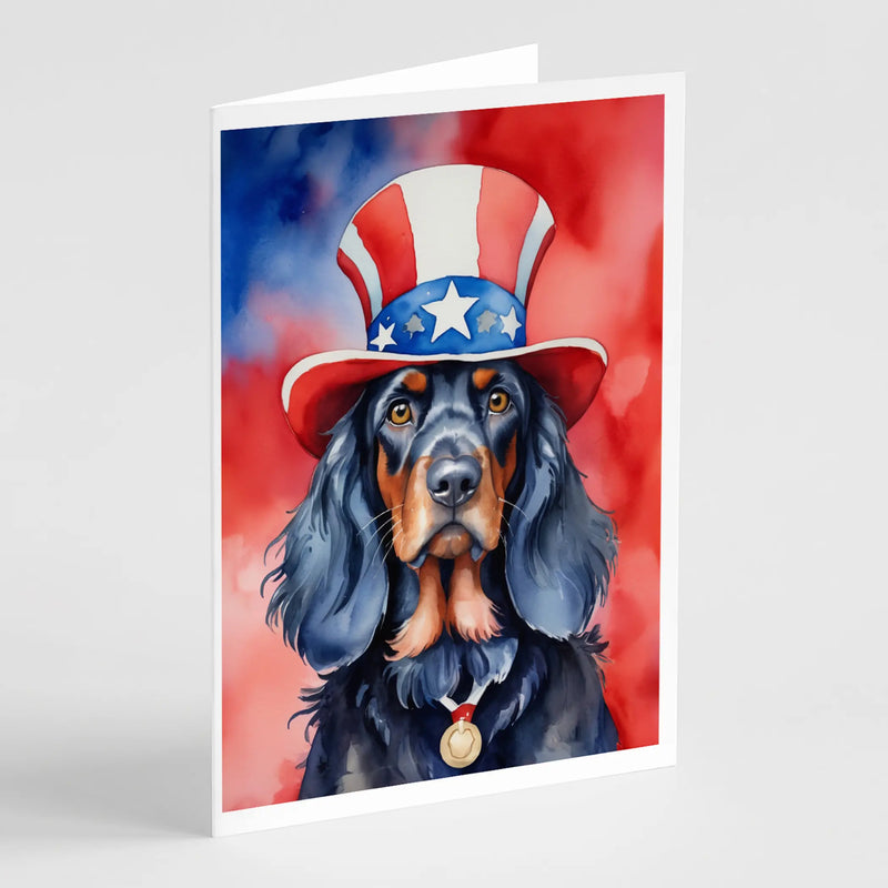 Gordon Setter Patriotic American Greeting Cards Pack of 8 Caroline's Treasures